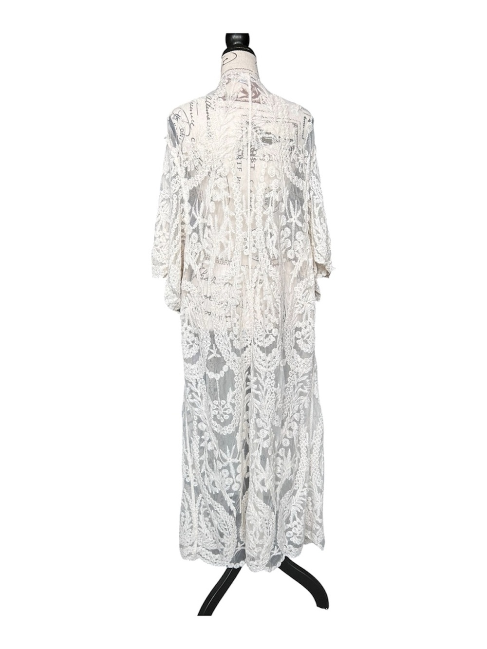 Boho Ivory Lace Duster OS - Picture 3 of 8